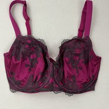 Cacique Women&#39;s 34H Unlined Full Coverage Underwire Bra Pink Gray Lace - $13.10