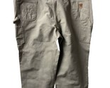 Carhartt Big Mens 52x30 Tan Canvas Painters Pants Straight Leg High Rise - $39.64