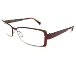 Zero G Gafas Monturas Bloomingdale Burgundy/Brown Rojo Ojo de Gato 55-16... - $242.02