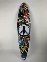 LONGBOARDING  FOR PEACE Pintail 8ply Maple Top mount Downhill 9.25 X 40&quot; C1 - £31.45 GBP