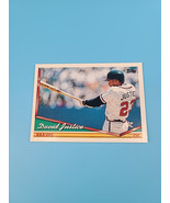 1994 Topps David Justice #630 Totals Atlanta Braves Baseball Card - £0.88 GBP