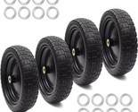 4Pack Flat free Tire and Wheel fits for Cart and Lawnmower Yard Trailers - £91.12 GBP