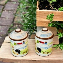 Norcrest Vintage Salt &amp; Pepper Shakers Rooster Farm Country Farmhouse Japan - £14.61 GBP