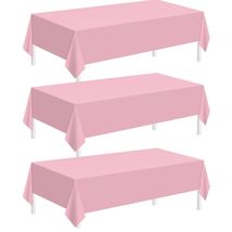 Versatile 54" x 108" Pink Tablecloths - 3 Pack for Weddings, Birthdays &amp;... - $23.71