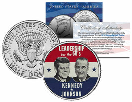 John F Kennedy &amp; Lyndon B Johnson Presidential Campaign Jfk Half Dollar Us Coin - £6.73 GBP