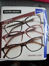 Design Optics By FG Women&#39;s Fashion Reading Glasses Square-3 Pk +2.50 M48B - $21.50