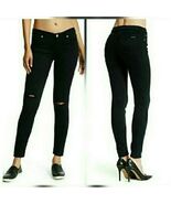 Hudson Jeans 'Krista' Ankle Skinny Black Distressed Denim 29/8 EUC - $21.77