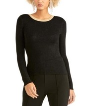 MSRP $79 Rachel Roy Metallic Ringer Pullover Sweater Black Size XL - $34.65