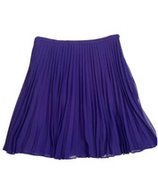 Halston Heritage Purple chiffon crepe Accordion Short Pleated Skirt Size 4 - $54.44