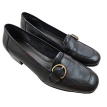 Naturalizer Shoes Womens 7 W Black Leather Loafer Pump Heels Business Ca... - £21.46 GBP