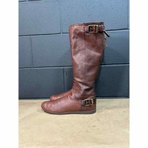 Nine West Newsflash Brown Leather Knee High Boots Sz 8.5 M - £39.28 GBP