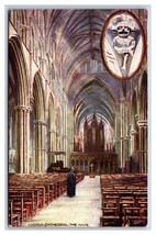 Lincoln Cathedral The Nave Lincolnshire England Raphael Tuck 7404 Postcard N22 - $2.92