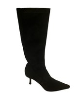 Jimmy Choo BLACK Stretch SUEDE Heel  BOOT WOMEN&#39;S SIZE  38.5 US Size 8.5 - $279.22