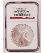 2006 S$1 Silver American Eagle Graded by NGC as Gem Uncirculated First S... - $194.38