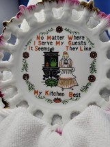 Vintage No Matter Where I Serve My Guests 7.25 inch Plate White with Cutouts - £6.23 GBP