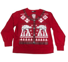 Star Wars Christmas Sweatshirt Mens Large Red , Black,White Holiday Tie ... - £9.68 GBP