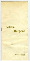 Folies Bergere Programme du 19 Mars 1908 Paris France  - $247.25