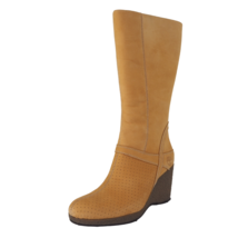 Timberland Monogram Tall Womens Boots 86309 Wheat Leather Fashion Vintage Size 7 - £63.94 GBP
