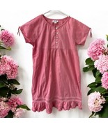 Jacadi Childrens Girls Dress pretty Pink Size 8A short sleeve buttons - $31.68