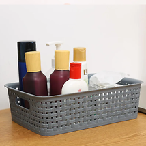 Premium Woven Plastic Storage Baskets - 10&quot;X7&quot;X5&quot; - £21.27 GBP