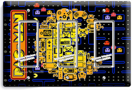 Video Game Theme Pac Man Arcade Board 3 Gfci Light Switch Wall Plates Room Decor - £16.23 GBP