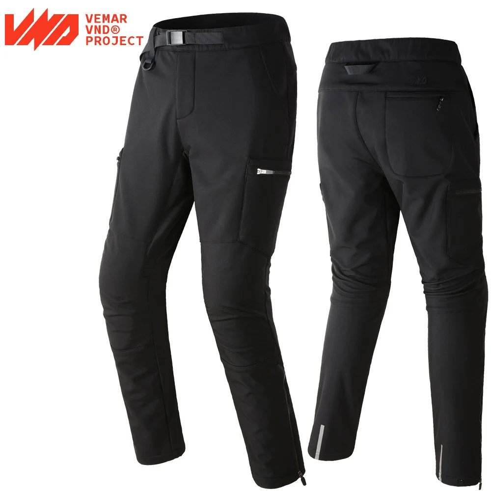 Mens Motorcycle Pants Windproof Stretch Cargo Pants Winter Warm Motorcycle - £87.71 GBP+