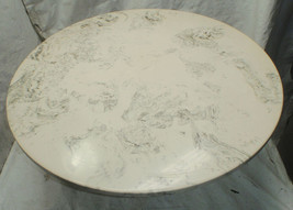 Short Round Coffee Table - Faux Marble Top - £90.06 GBP