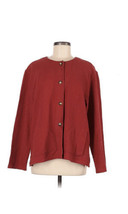 Women’s ORVIS Red Textured Cotton Jacket Collarless Button Front Medium ... - £20.15 GBP