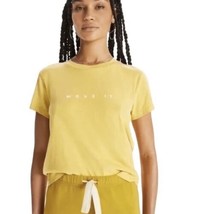 $95 Mother Graphic T-Shirt XS Mustard Yellow Move It Crew The Rise &amp; Shi... - £33.24 GBP