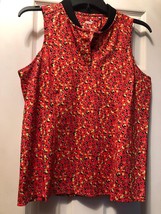 NWT PUMA Red Yellow Black Leopard Sleeveless Mock Golf Shirt - M L XL image 2