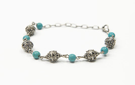 *NEW* Turquoise Šibenik Button Traditional Croatian Handmade Bracelet - £8.95 GBP