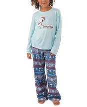Munki Munki Matching Kids Peanuts Family Pajama Set, 4, Navy - $29.69