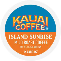 KAUAI COFFEE ISLAND SUNRISE LIGHT ROAST COFFEE KCUPS 10CT - $306.07 MXN