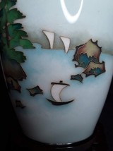 Vintage Japanese Ando or Sato type Wireless Cloisonné Scenic Vase - £631.08 GBP