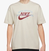  Nike Loose Fit Swoosh T-Shirt Beige Men Casual DR8006 072 Sportswear Size 2XL - £27.91 GBP