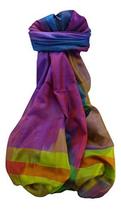 Varanasi Ekal Premium Silk Long Scarf Heritage Saraf 7 by Pashmina &amp; Silk - £28.31 GBP