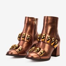 The Eclipse Rose Gold Leather Women Boot image 2