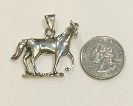 Sterling Silver Equestrian Horse Full Body 3D Dimensional Detailed Pendant - £55.29 GBP