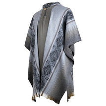 Lightweight Baby Alpaca Wool Cape Poncho Pullover Coat Handmade in Andes... - $72.22