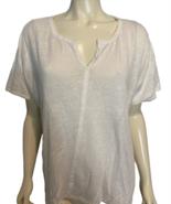 Talbots Woman Petites White V Neck Short Sleeve Knit Top Size 3Xp - $45.60 CAD