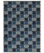 Navy Blue Scandinavian Rug Flatweave Large Area Rugs for Living Room Car... - $364.34+
