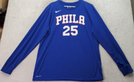 Philadelphia 76ers Nike Basketball Shirt Men&#39;s XL Blue Ben Simmons Dri Fit Logo - £16.60 GBP