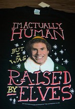 Elf Will Farrel Human Raised By Elves T-Shirt Mens Small Christmas New w/ Tag - £15.64 GBP