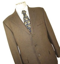 Arnold Brant 100% Cashmere Sport Coat Mens Size 43R Brown Check Jacket B... - $39.59