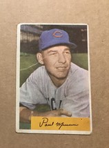 Paul Minner card # 13 Pitcher Chicago Cubs 1954 Vintage Baseball Card - $4.74