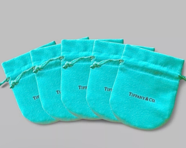 Set of 5 Tiffany &amp; Co. Jewelry Pouches Empty, Tiffany Pouches, Tiffany D... - $554.64 MXN