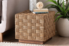 Obert Bohemian Natural Seagrass End Table - $190.00