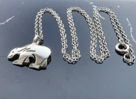 925 Sterling Silver White Polar Bear Necklace - $48.51