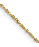 REAL 14K 18 inch 1mm Singapore with Spring Ring Clasp Chain - $255.16 CAD