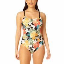 Hurley Ladies&#39; Size Medium, One-Piece Swimsuit UPF 50+, Black Multi-Colo... - £15.66 GBP